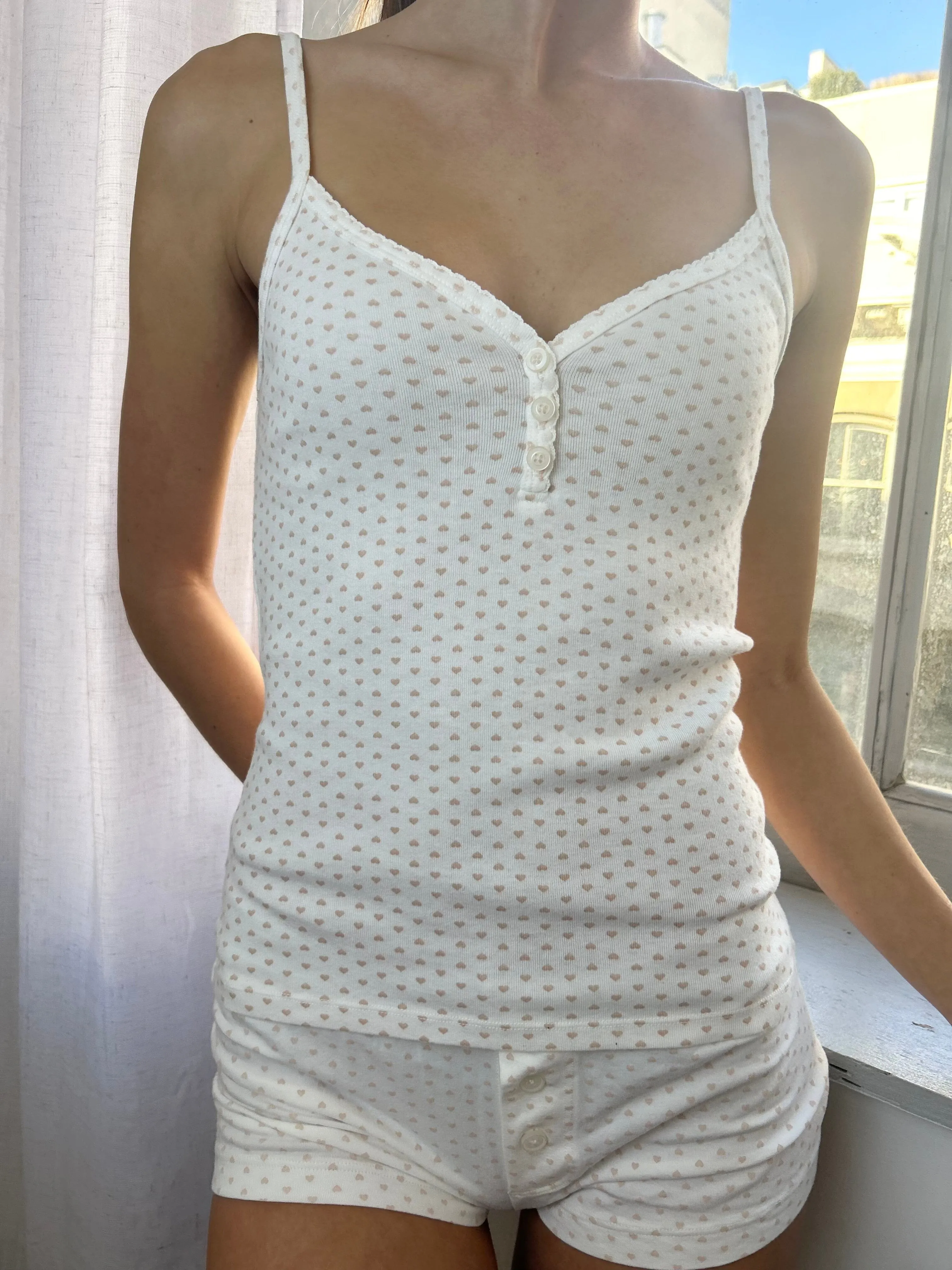 Lorene Heart Top sold by Brandy Melville