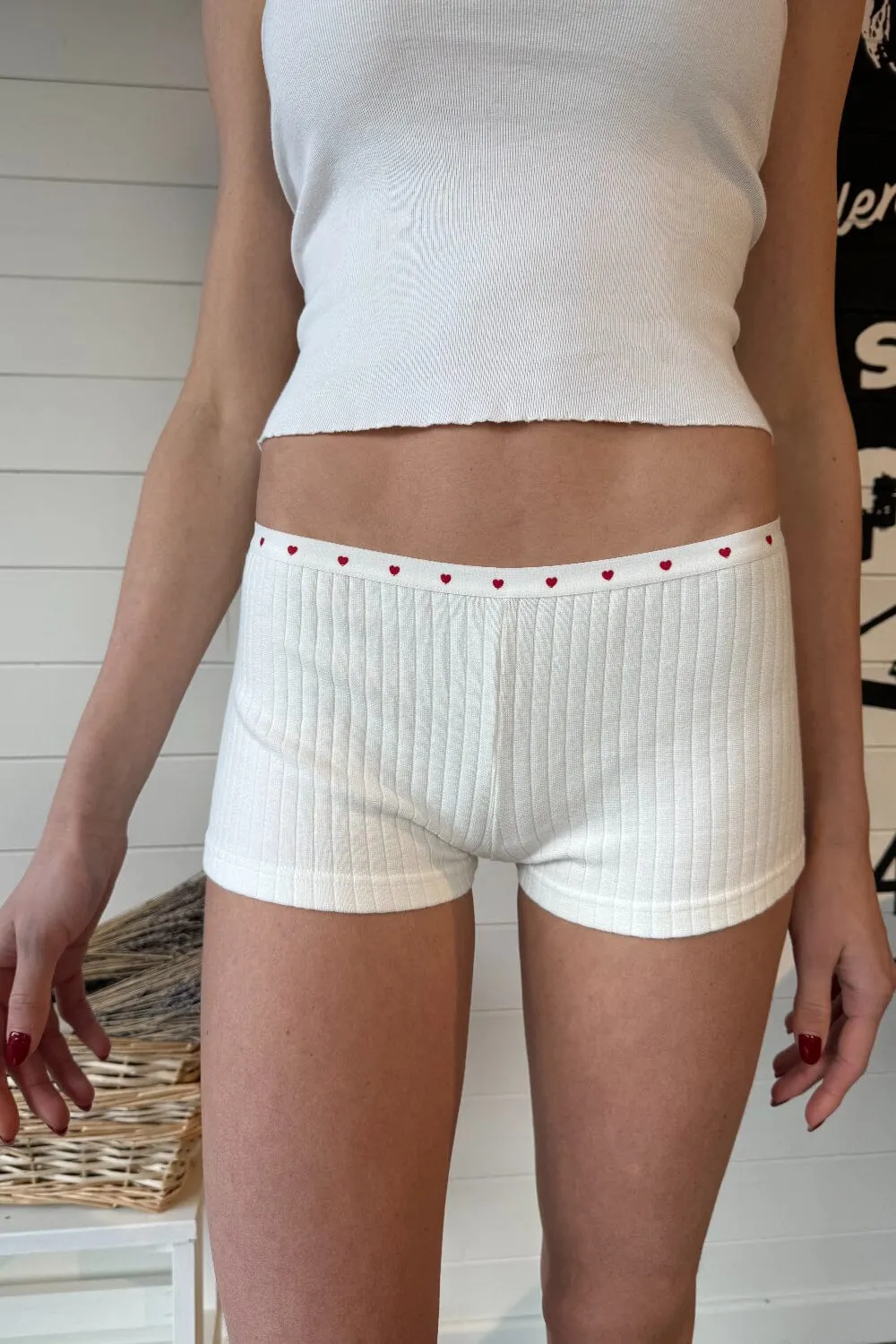 Boxer Thick Ribbed Heart Underwear sold by Brandy Melville product image thumbnail 2