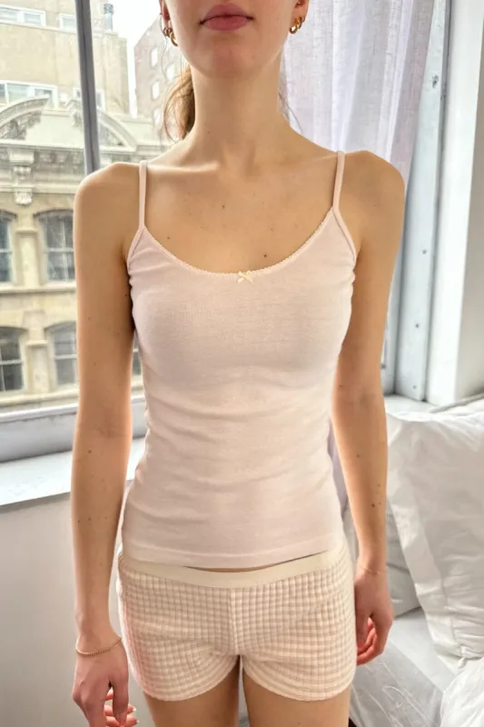 Paige Bow Scalloped Tank sold by Brandy Melville