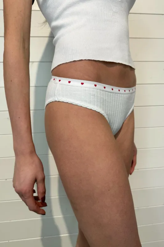 Heart Ribbed Underwear sold by Brandy Melville