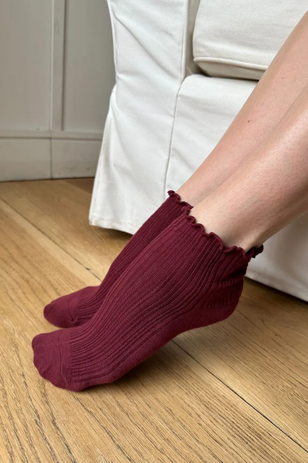 Ruffle Ribbed Socks sold by Brandy Melville