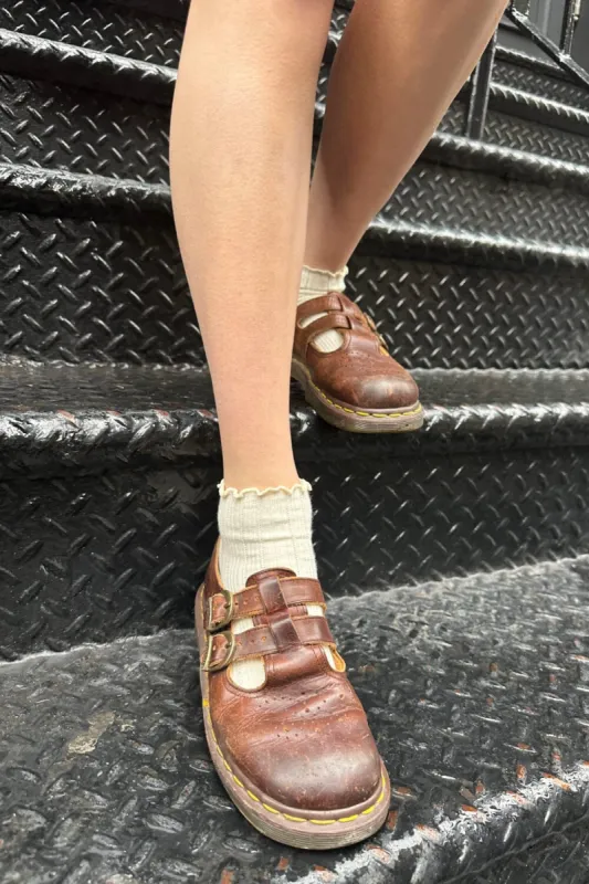 Ruffle Ribbed Socks sold by Brandy Melville
