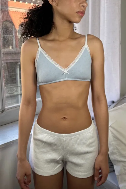 Lace Heart Eyelet Bra sold by Brandy Melville
