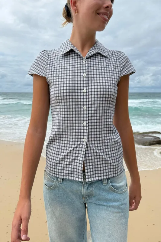 Rue Plaid Top sold by Brandy Melville