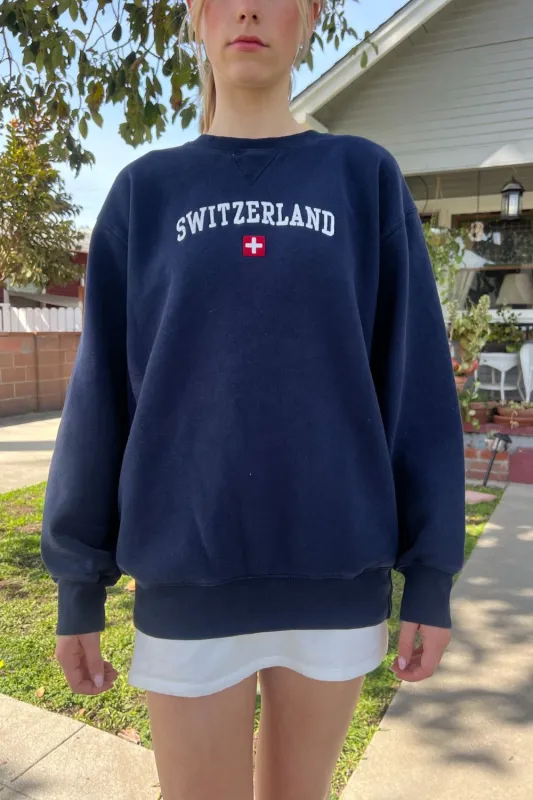 Erica Switzerland Flag Sweatshirt made by Brandy Melville