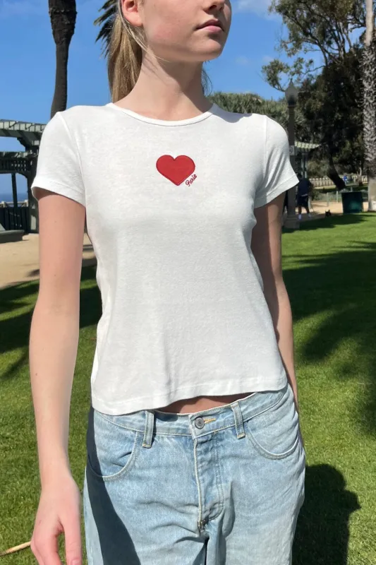 Hailie Paris Heart Top sold by Brandy Melville