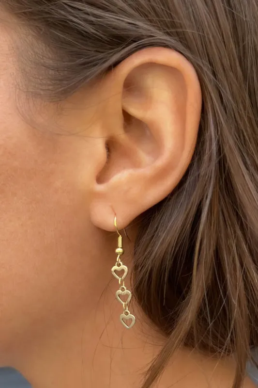 Copper Heart Earrings sold by Brandy Melville