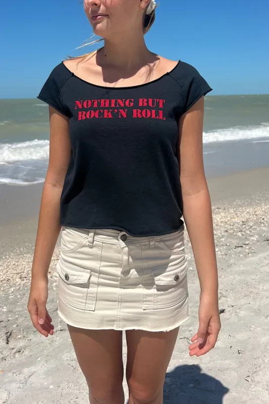 Bonnie Nothing But Rock'n Roll Top sold by Brandy Melville
