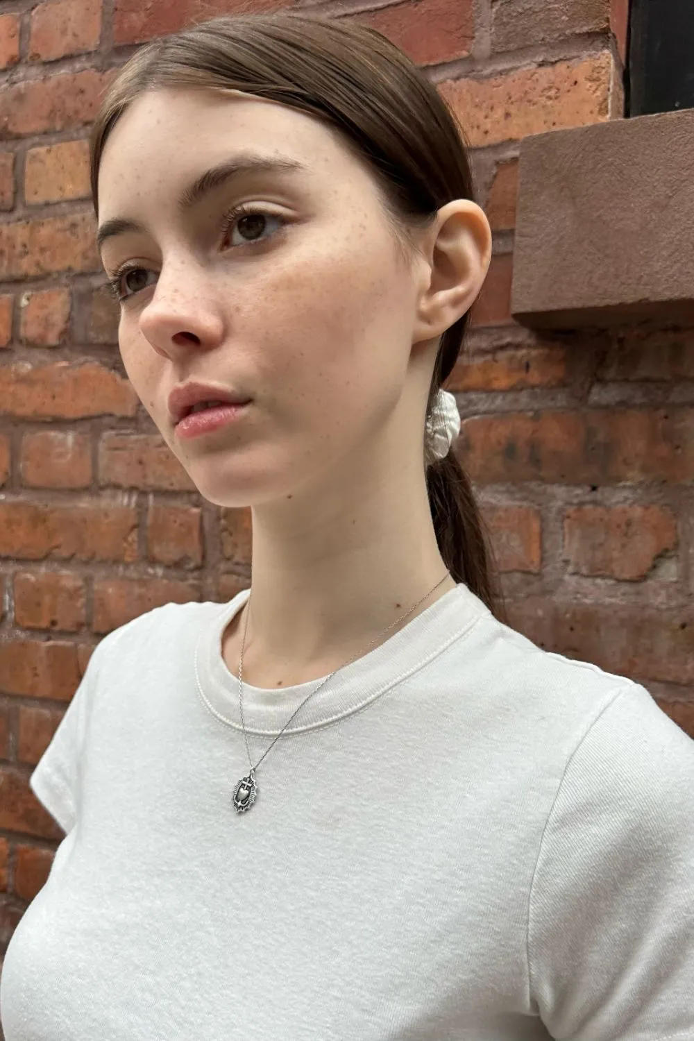 Heart with a Cross Necklace sold by Brandy Melville product image thumbnail 3