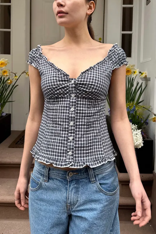 Elena Plaid Top sold by Brandy Melville