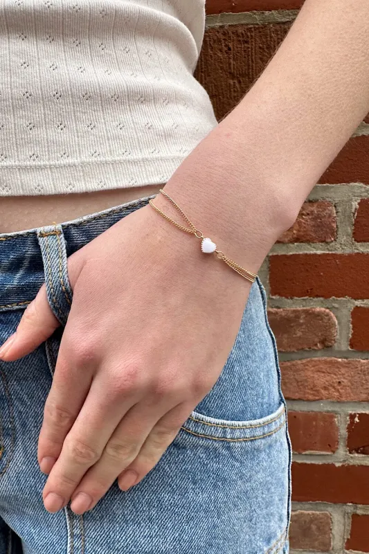 Heart Bracelet sold by Brandy Melville