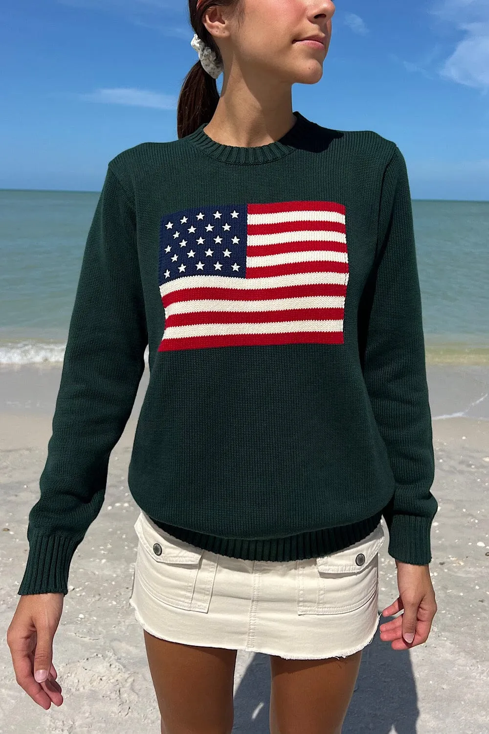 Nico American Flag Sweater sold by Brandy Melville