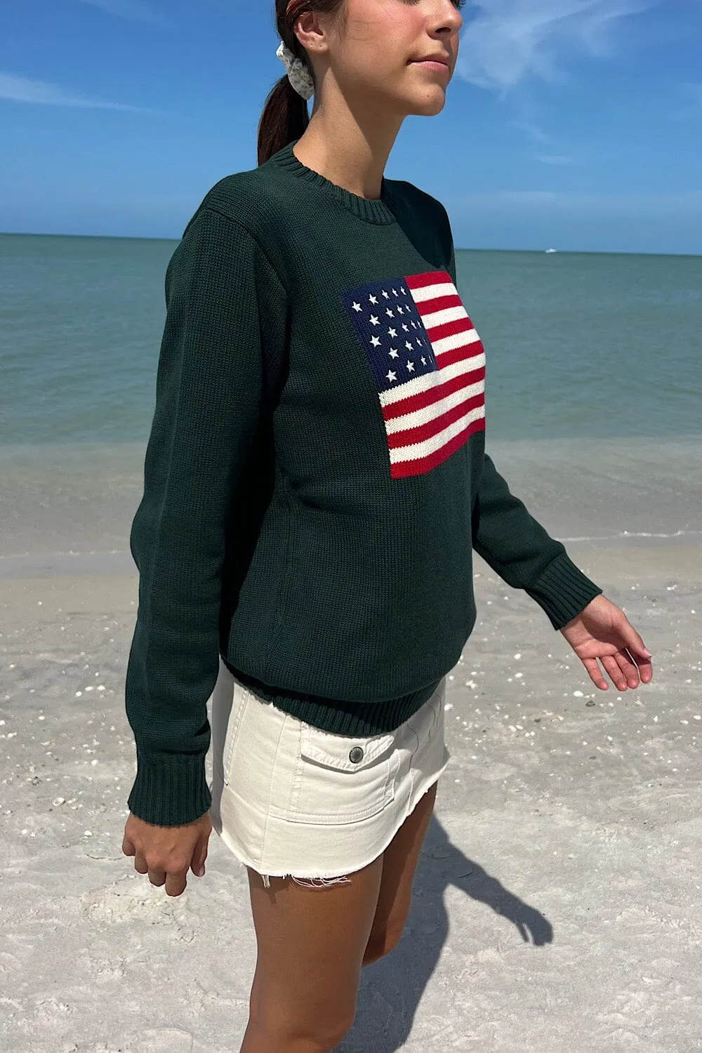 Nico American Flag Sweater sold by Brandy Melville product image thumbnail 2