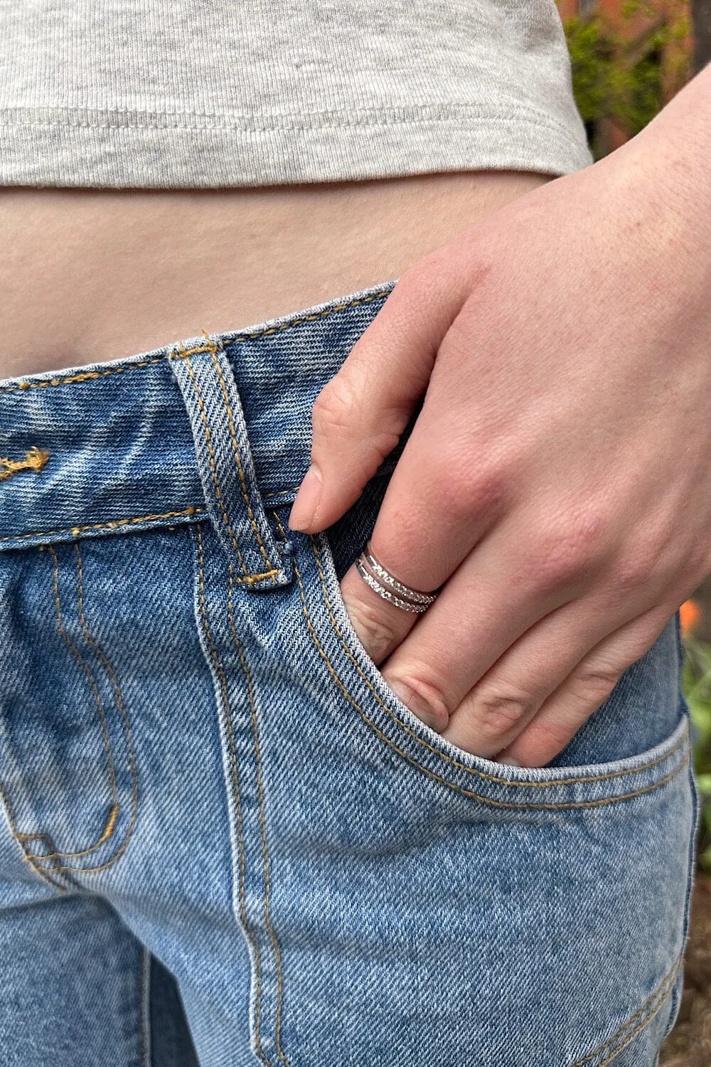 Mini Rhinestone Ring sold by Brandy Melville