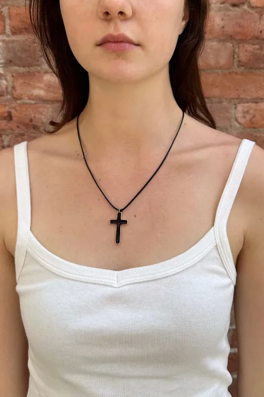 Cross Rope Necklace sold by Brandy Melville