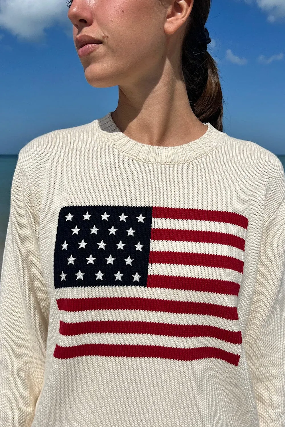 Nico American Flag Sweater sold by Brandy Melville product image thumbnail 4