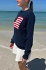 Nico American Flag Sweater sold by Brandy Melville