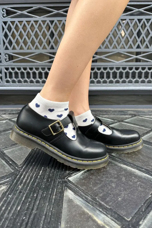 Navy Heart Ankle Socks sold by Brandy Melville