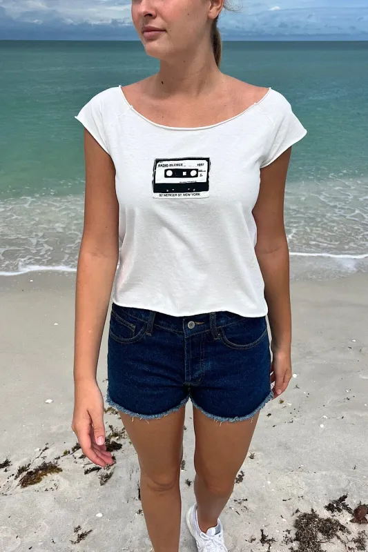 Radio Silence Music Tape Top sold by Brandy Melville