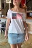 Robyn American Flag Top sold by Brandy Melville