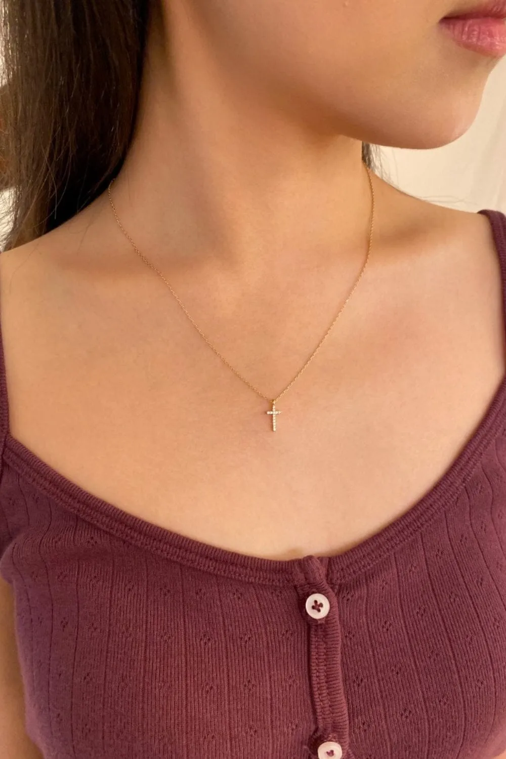 Cross Necklace sold by Brandy Melville product image thumbnail 2