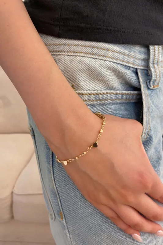 Heart Bracelet sold by Brandy Melville
