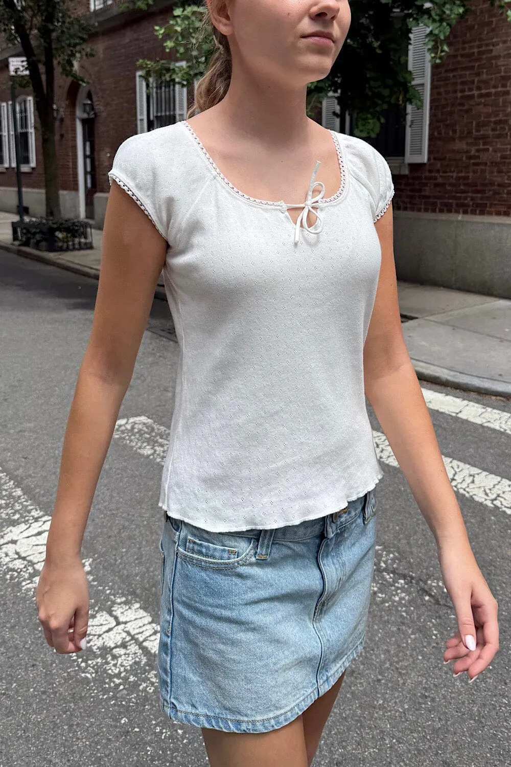 Noa Eyelet Top sold by Brandy Melville product image thumbnail 2