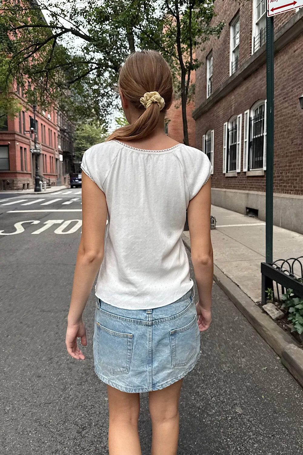 Noa Eyelet Top sold by Brandy Melville product image thumbnail 5