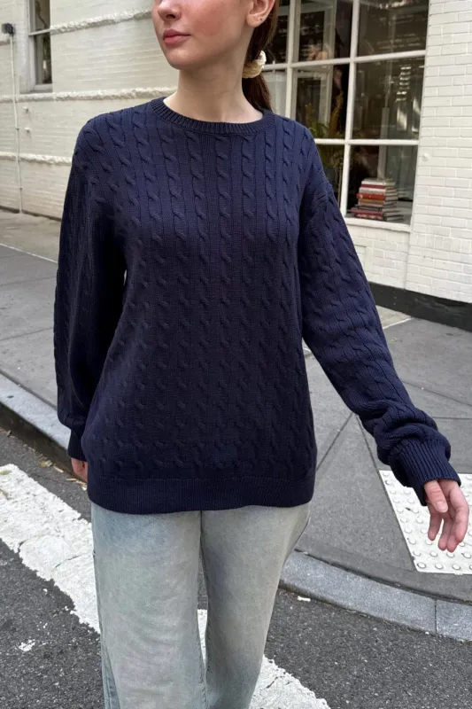 Brianna Cotton Cable Knit Sweater sold by Brandy Melville