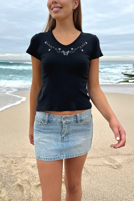 Ashlyn Butterfly Top sold by Brandy Melville