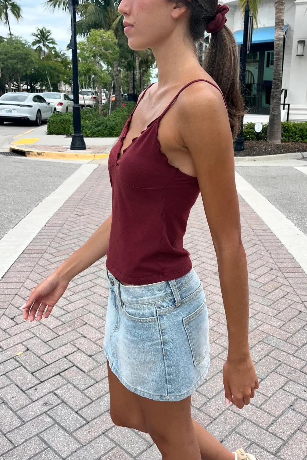 Amara Ruffle Tank sold by Brandy Melville product image thumbnail 2