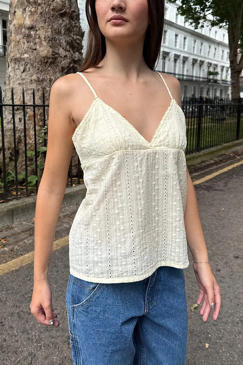 Edith Pointelle Tank sold by Brandy Melville product image thumbnail 2