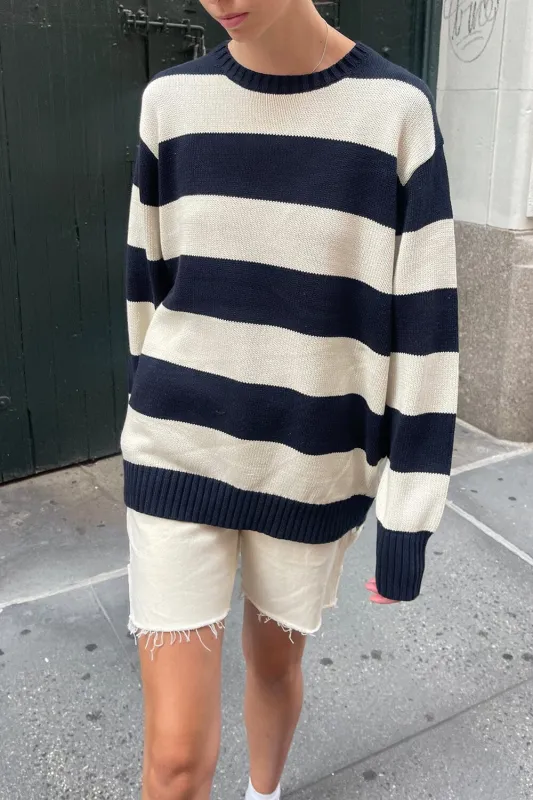 Brianna Cotton Thick Stripe Sweater sold by Brandy Melville
