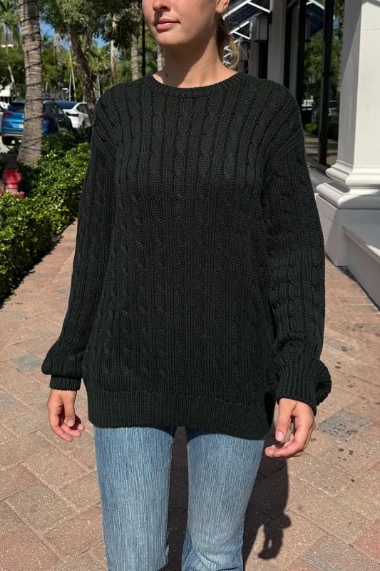 Brianna Cotton Cable Knit Sweater sold by Brandy Melville