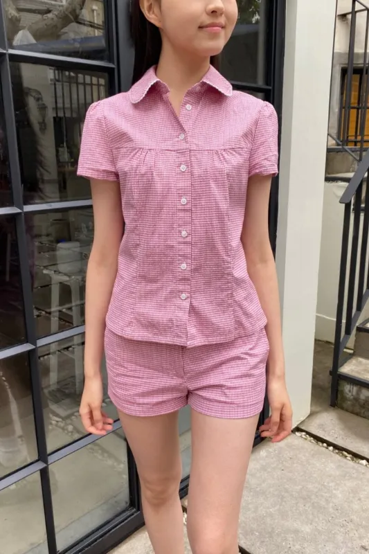 Teagan Checkered Top sold by Brandy Melville