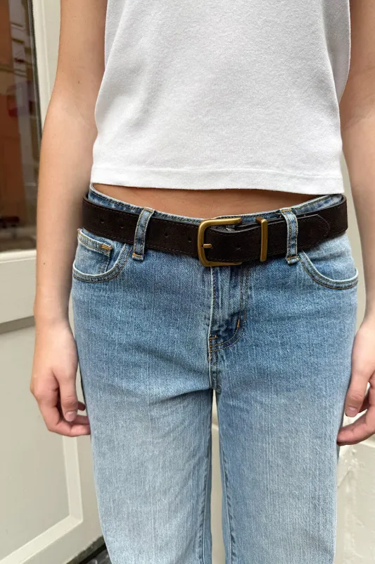 Faux Leather Buckle Belt sold by Brandy Melville