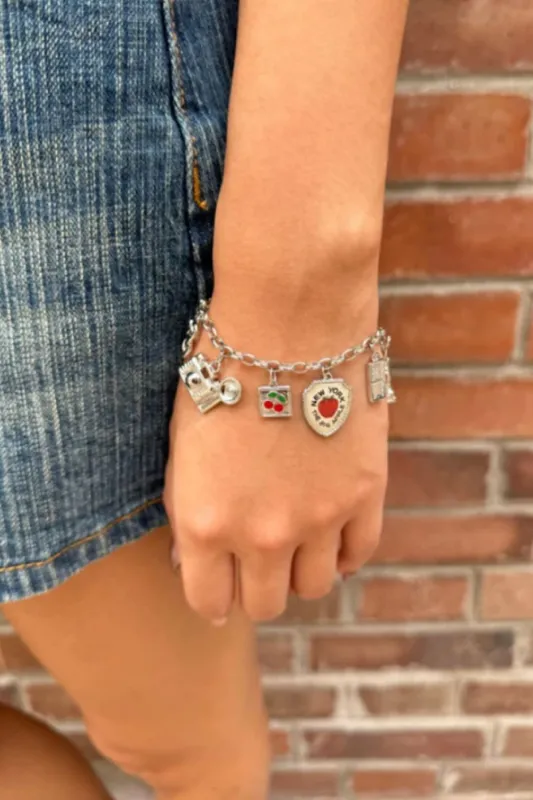 Multi Pendant Bracelet sold by Brandy Melville