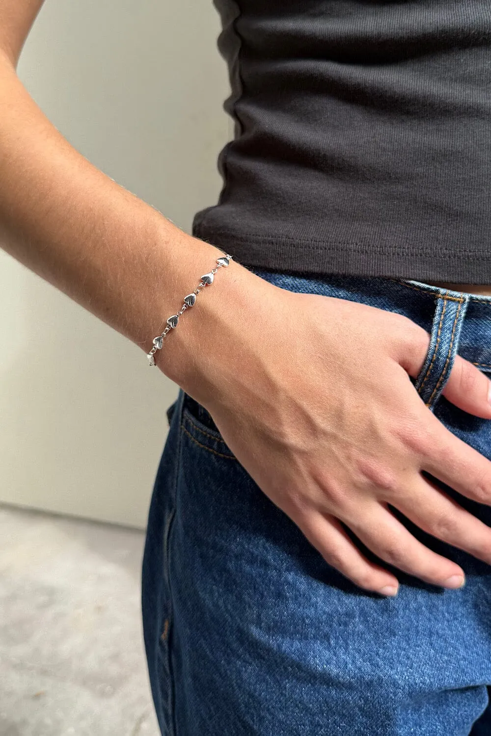 Heart Bracelet sold by Brandy Melville