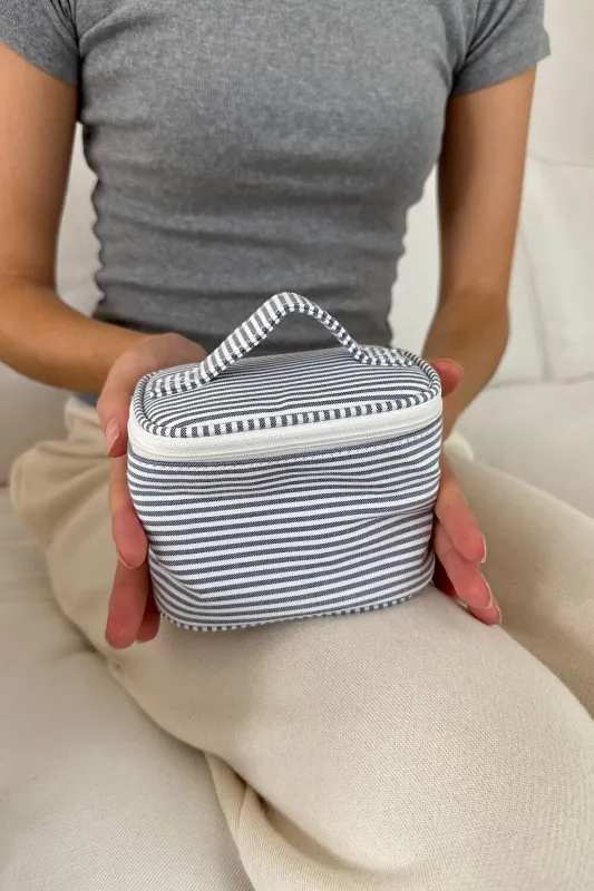 Stripes Makeup Bag sold by Brandy Melville