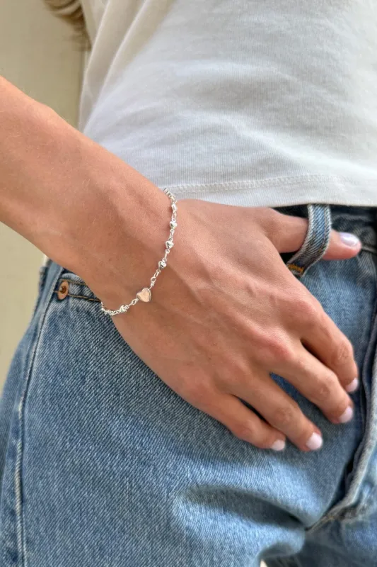 Heart Charm Bracelet sold by Brandy Melville