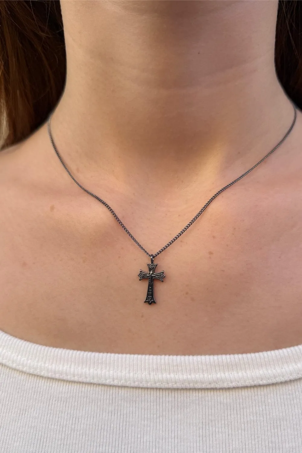 Cross Necklace sold by Brandy Melville