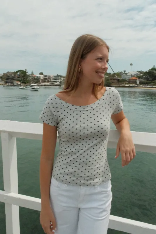 Ginny Polka Dot Top sold by Brandy Melville