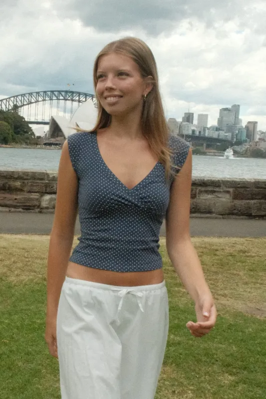 Amara Polka Dots Tank sold by Brandy Melville