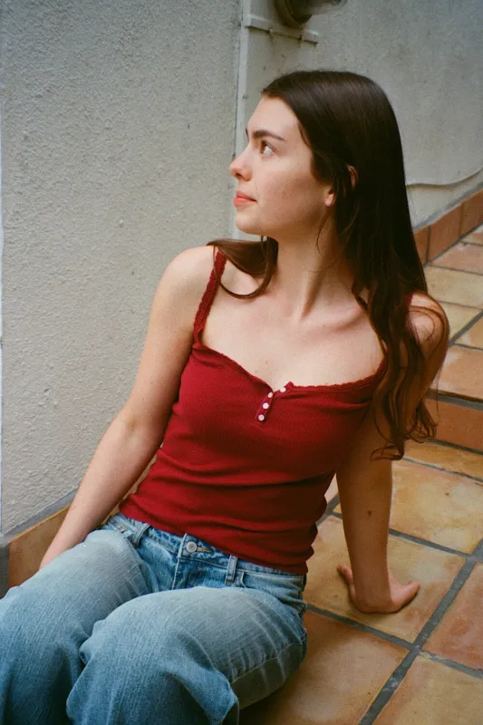 Amaya Lace Tank sold by Brandy Melville