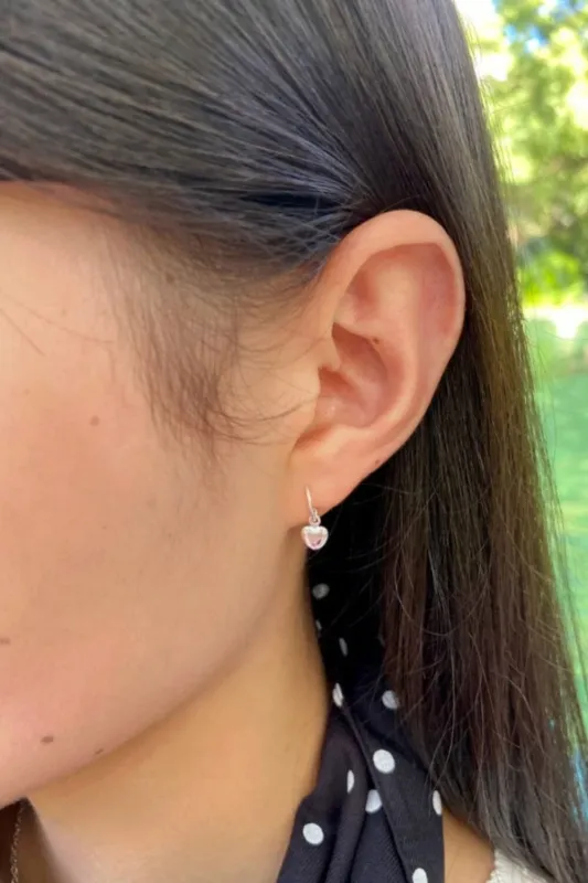 Heart Charm Earrings sold by Brandy Melville