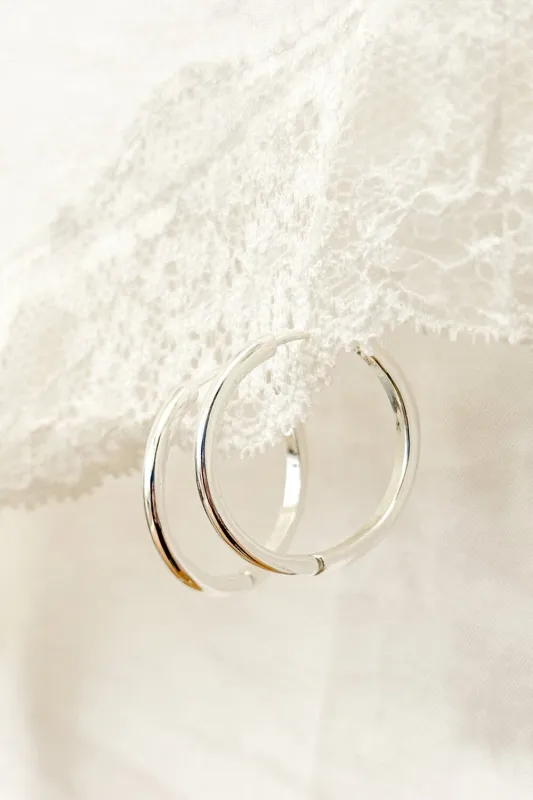 Sterling Silver Hoop Earrings sold by Brandy Melville