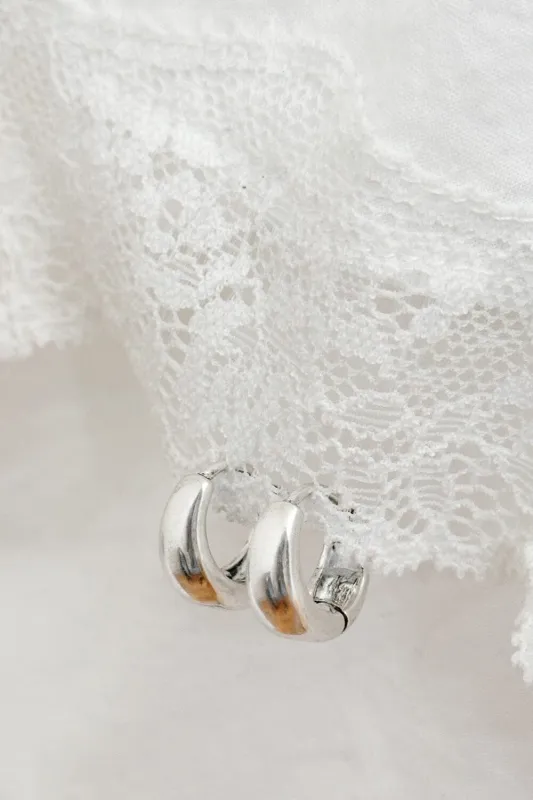 Sterling Silver Hoop Earrings sold by Brandy Melville