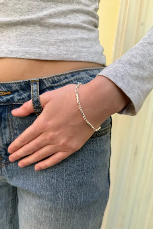 Thin Silver Bracelet sold by Brandy Melville