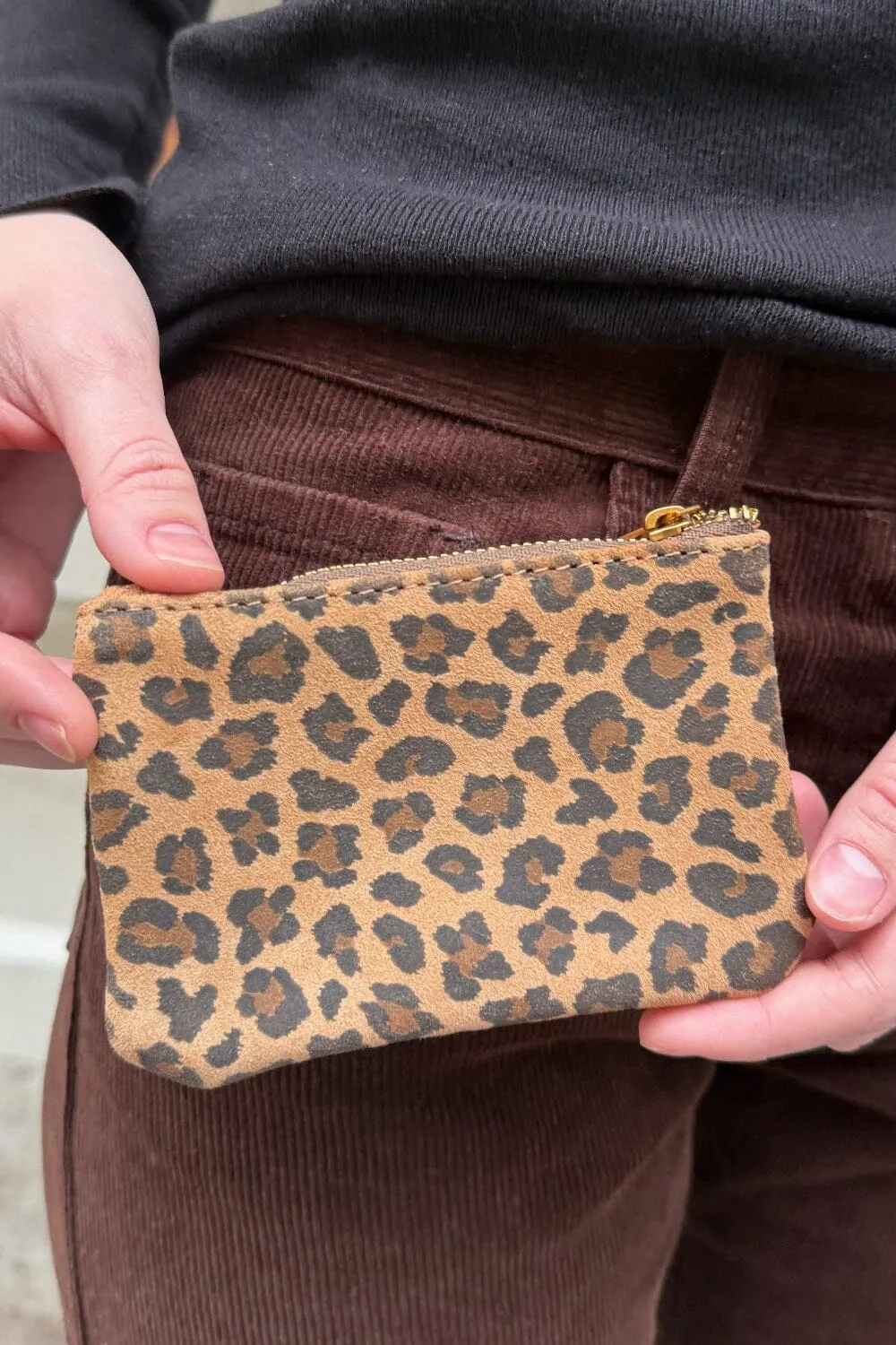 Leopard Coin Purse sold by Brandy Melville