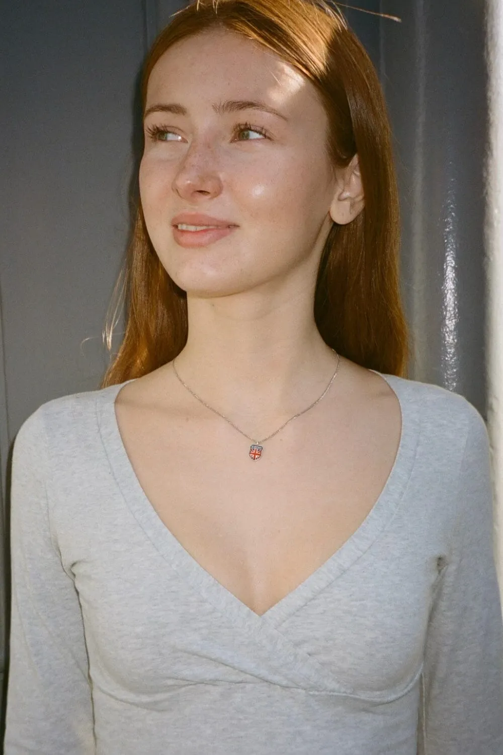 UK Flag Necklace sold by Brandy Melville